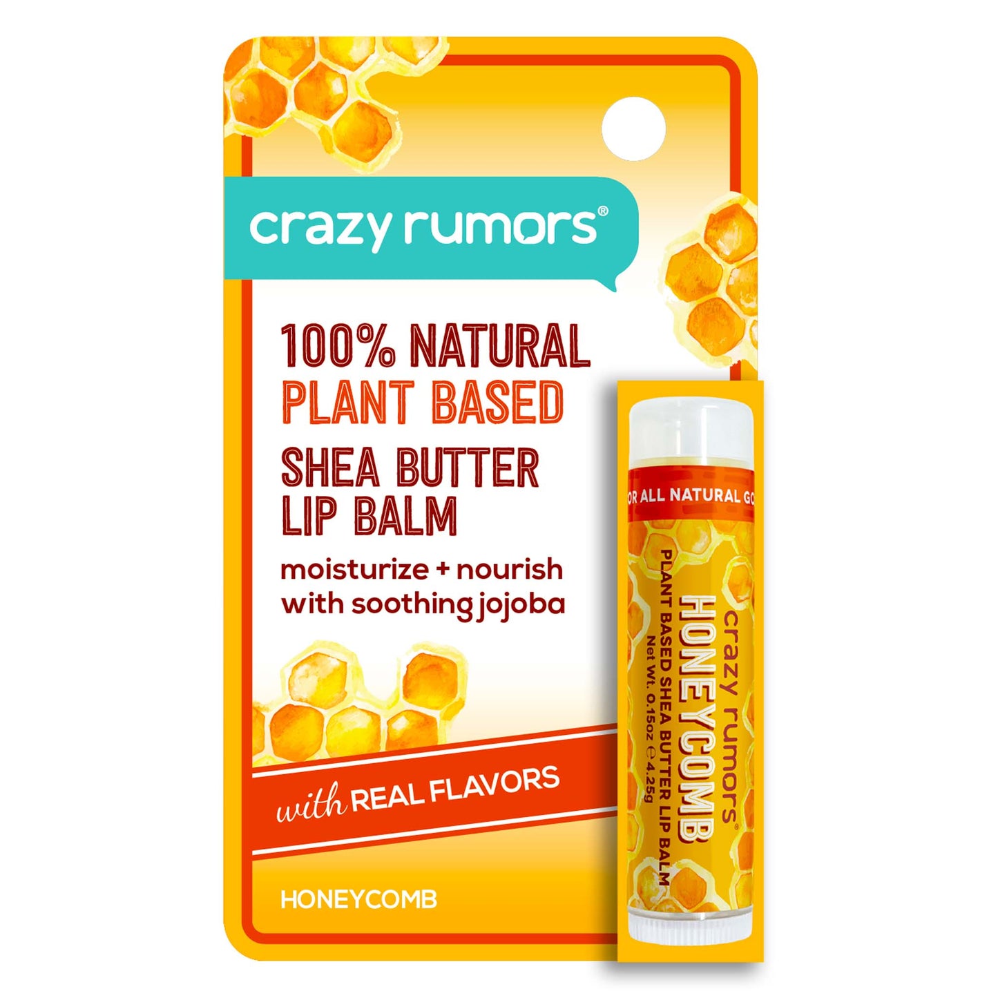 All Natural, Vegan Honeycomb Lip Balm Hangcard