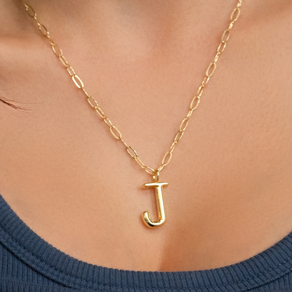 Puffy Letter Initial Necklace Big Bundle - 128 pc + Display