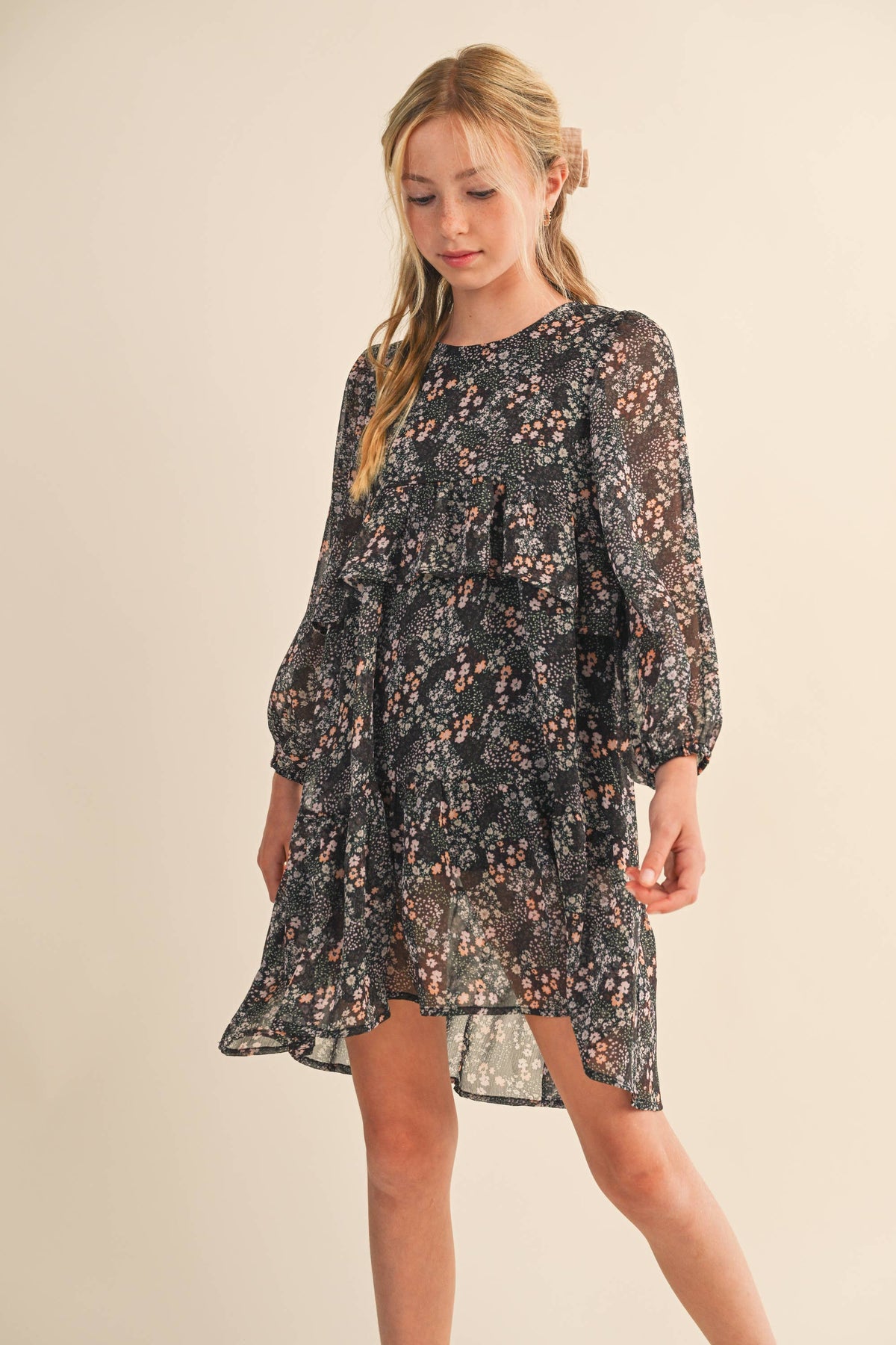 Layered Hi Low Midi Dress