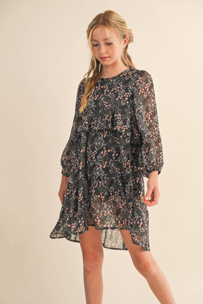 Layered Hi Low Midi Dress