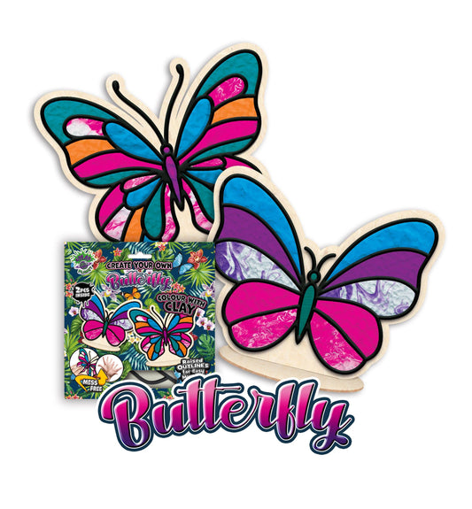 Butterfly Clay Colouring Kit