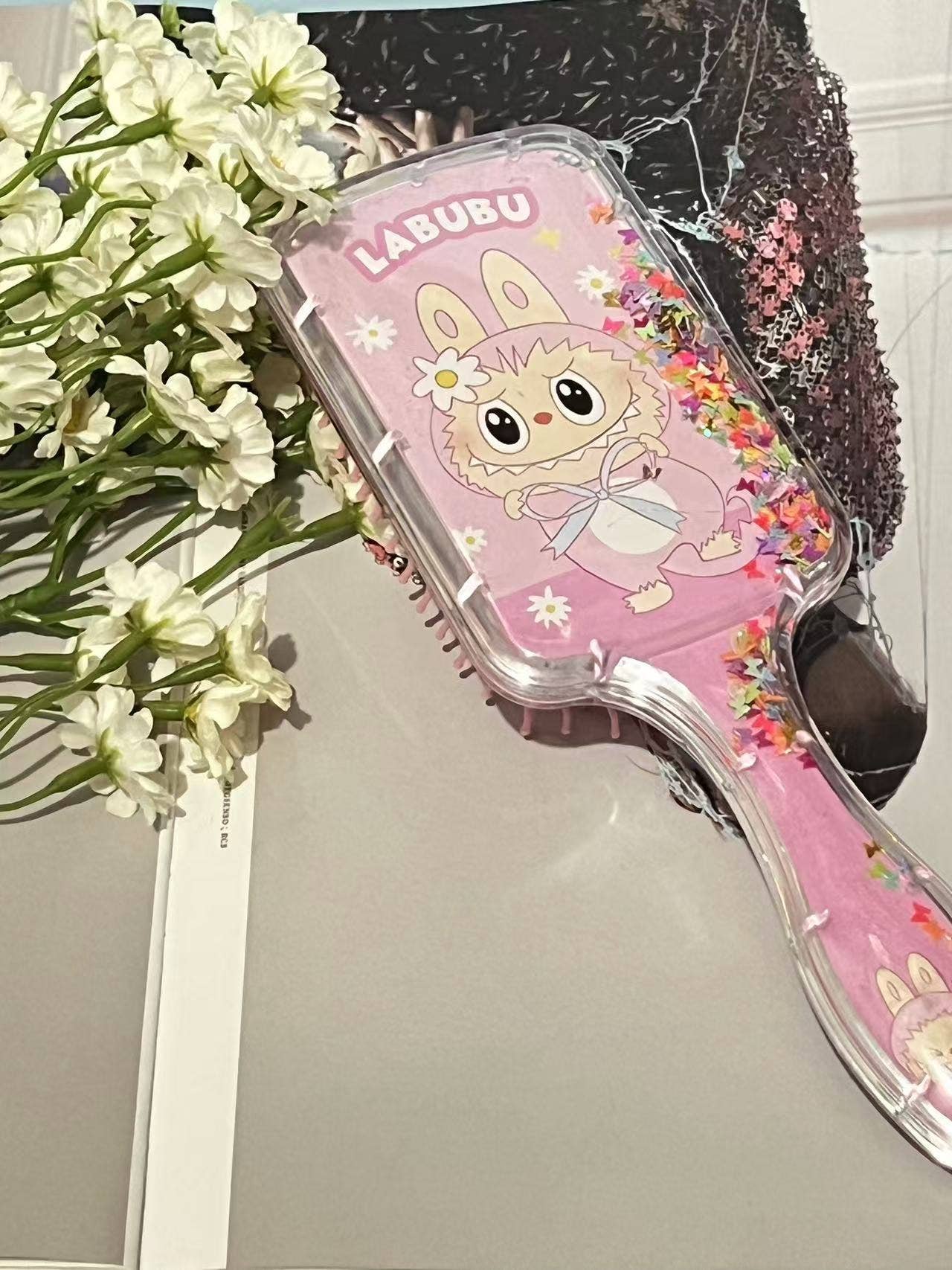 Labubu Liquid Sequins Hair Brush