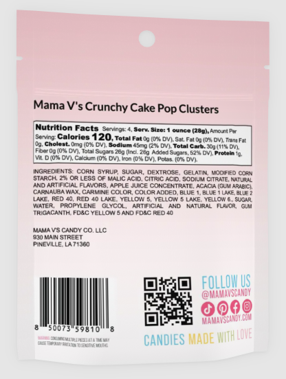 Mama V's Crunchy Cake Pop Clusters 4oz
