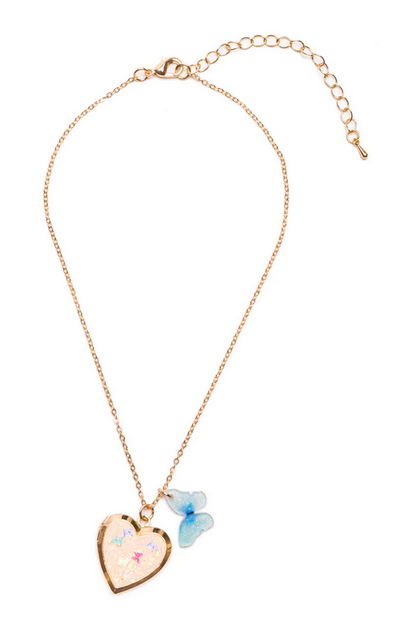 Gp Butterfly Heart Locket