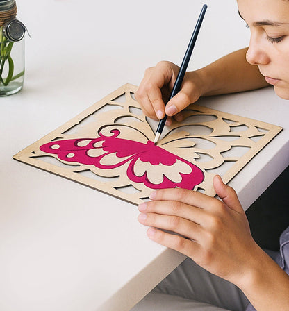 Wooden Butterfly Art Craft Kit