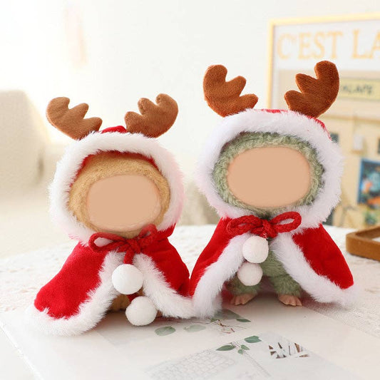 Labubu Clothes Christmas Deer Cape