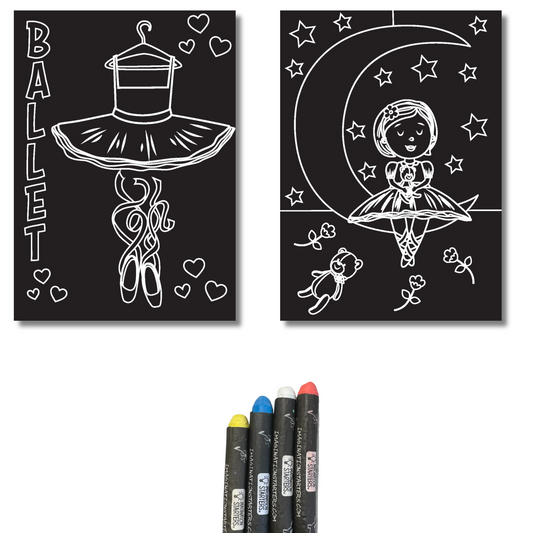 Reusable Coloring MiniMats Ballerina