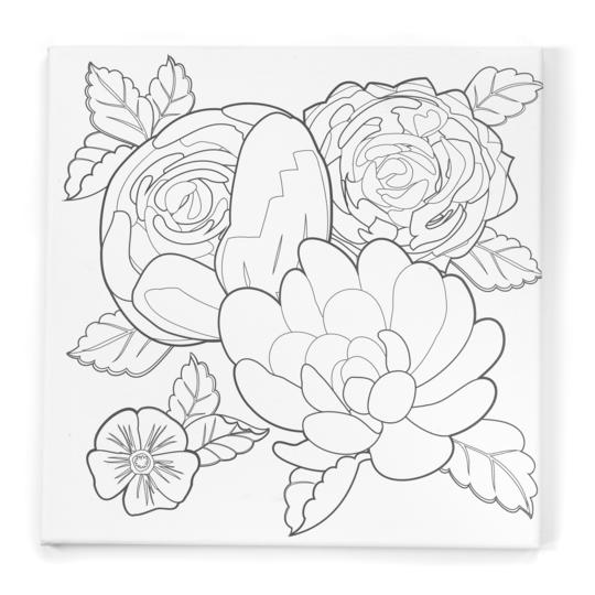 Watercolor Pbn Bold Flora