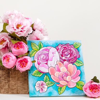 Watercolor Pbn Bold Flora