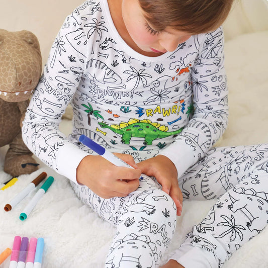 Colorable 2PC Pj Set -Jurassic Playground