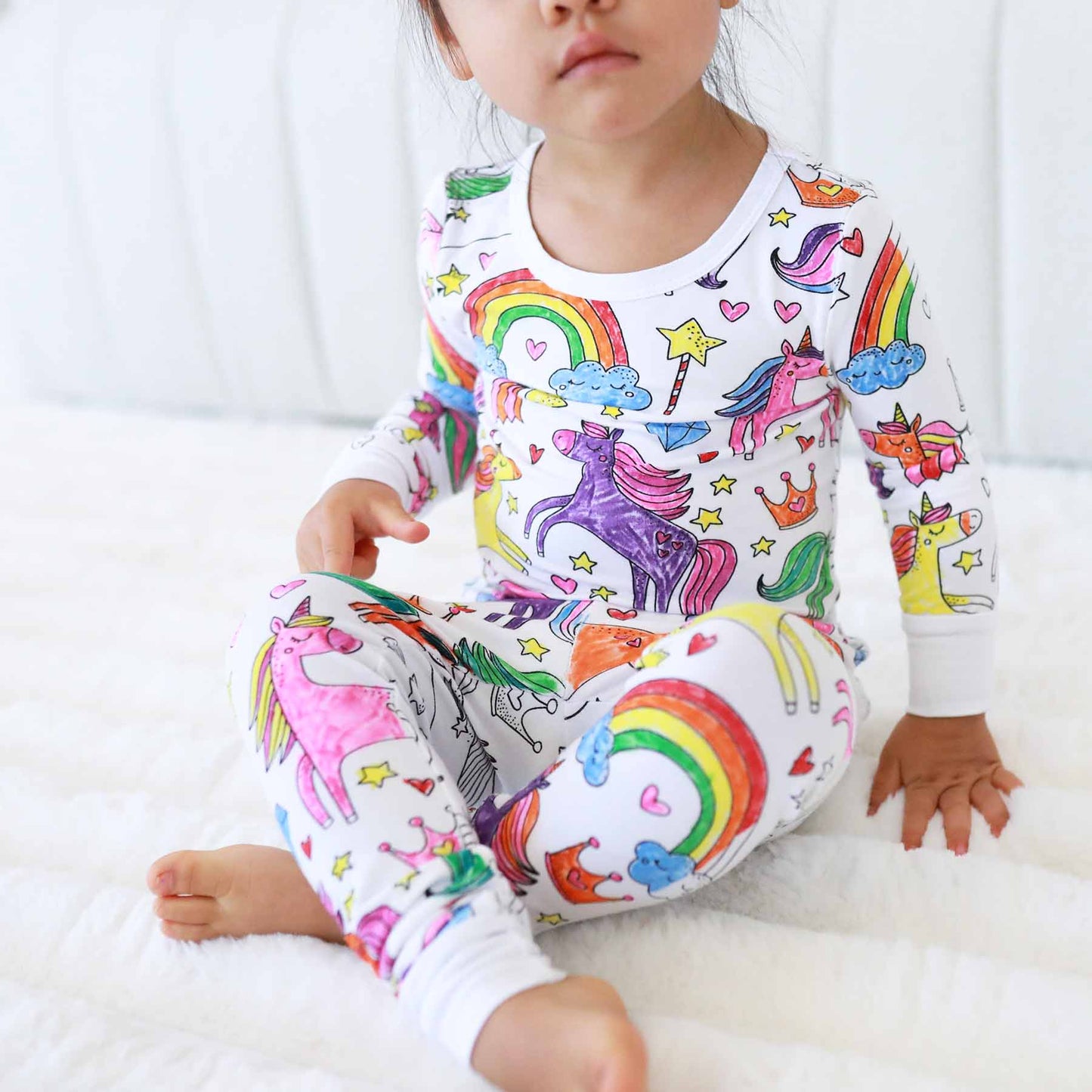 Colorable 2PC Pj Set -Enchanted Unicorn