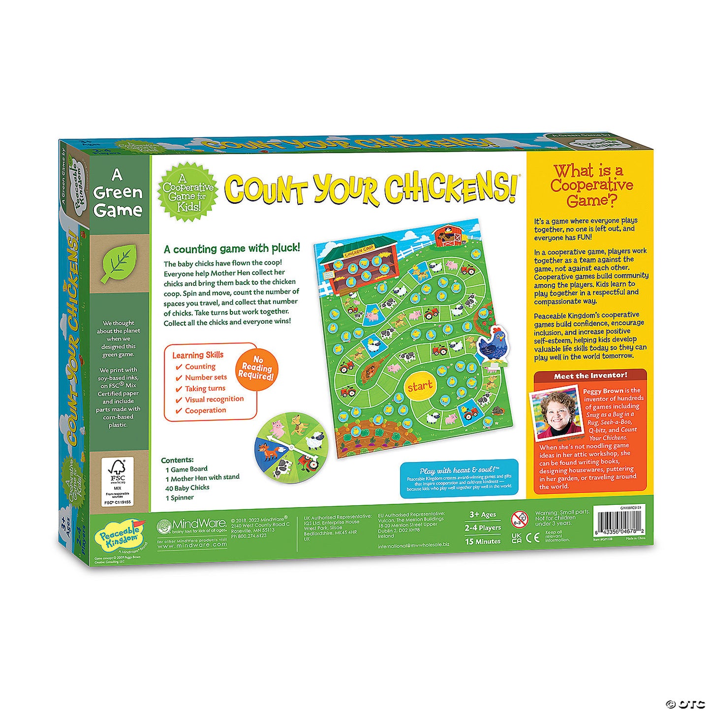 Count Your Chickens! Peaceable Kingdom Cooperative Board Game