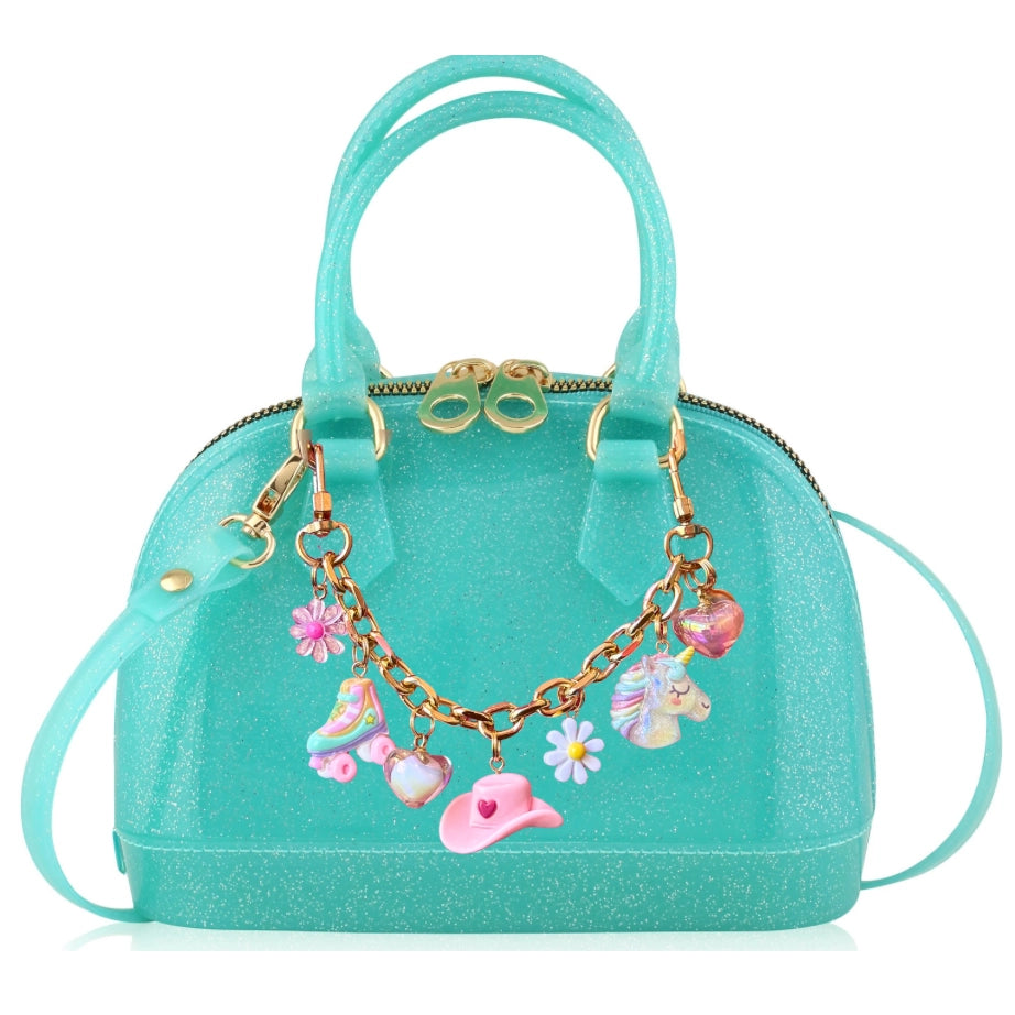 Purse Cate: Aqua Sparkle with Let's Go Girls
