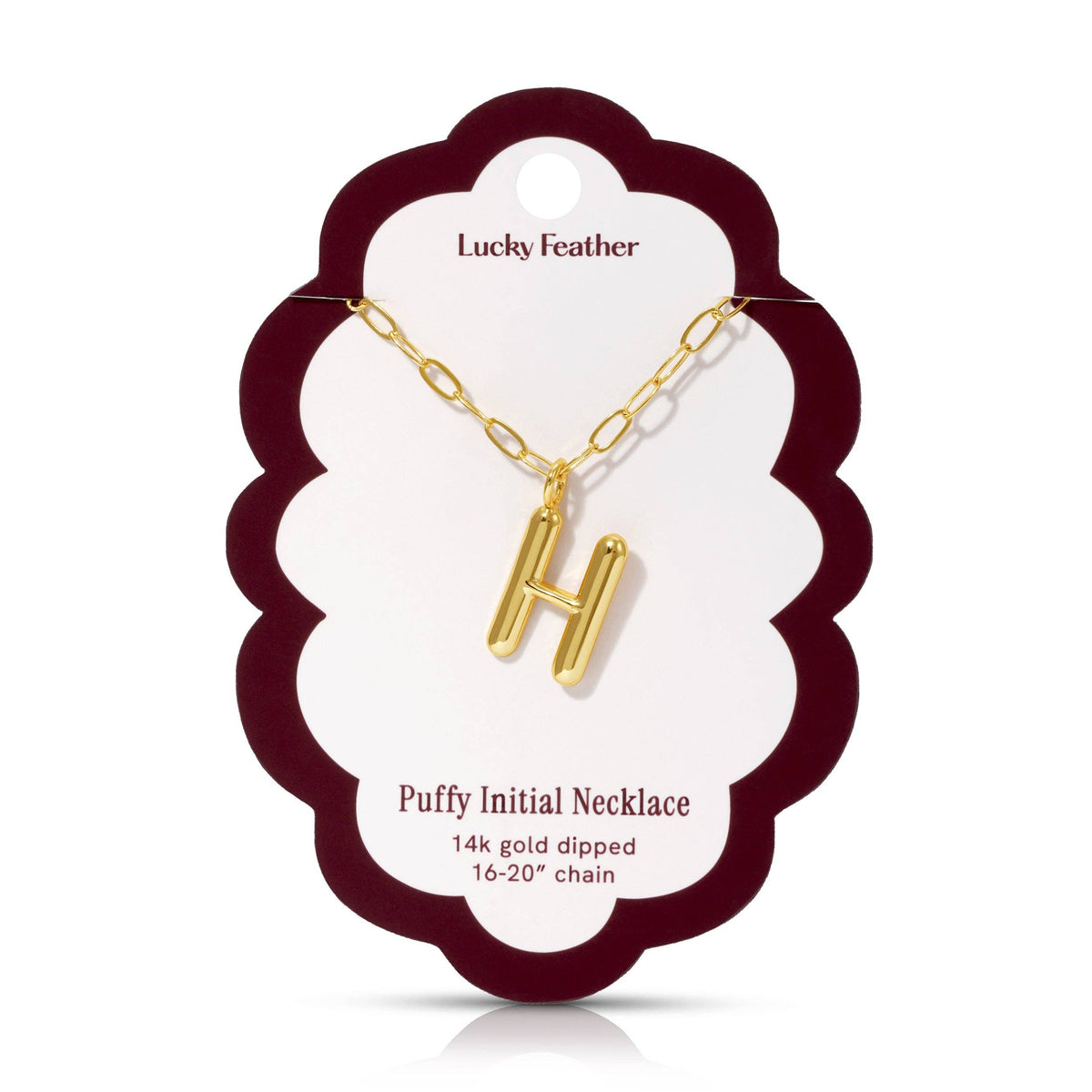 Puffy Letter Initial Necklace Big Bundle - 128 pc + Display