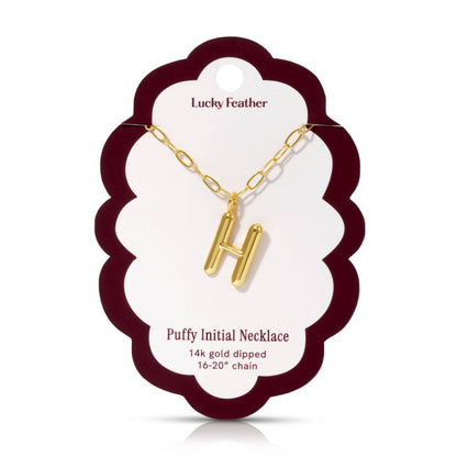 Puffy Letter Initial Necklace Big Bundle - 128 pc + Display