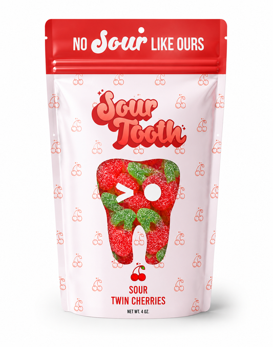 Sour Twin Cherries Fruit Gummies — 4oz, Spanish Import
