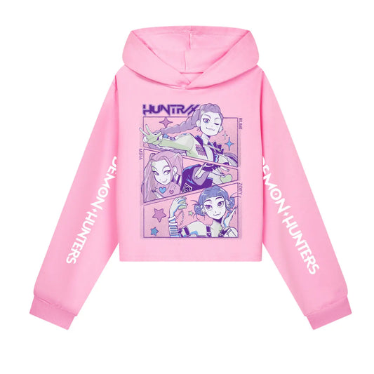 KPop Demon Hunters Hooded Sweatshirt in Pink