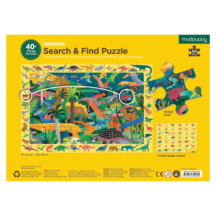Dinosaurs Search & Find Puzzle 64 piece