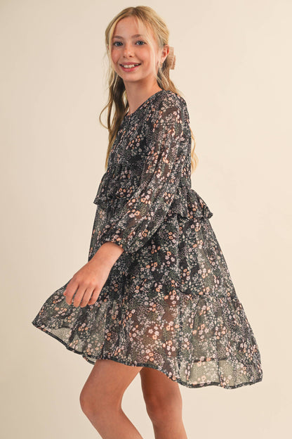 Layered Hi Low Midi Dress
