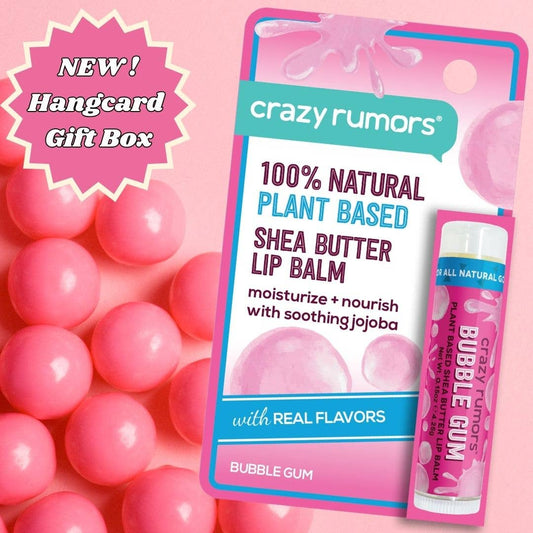 All Natural, Vegan Bubble Gum Lip Balm Hangcard