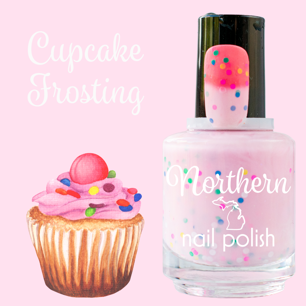 Cupcake Frosting ~ Mood Color Change Birthday Nail Polish