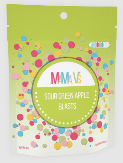 Mama V's Sour Green Apple Blasts 4oz