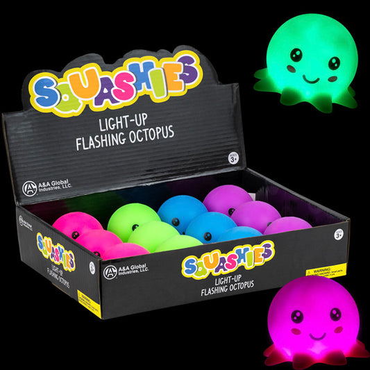 Light-Up Flashing Octopus 2.5in Asst