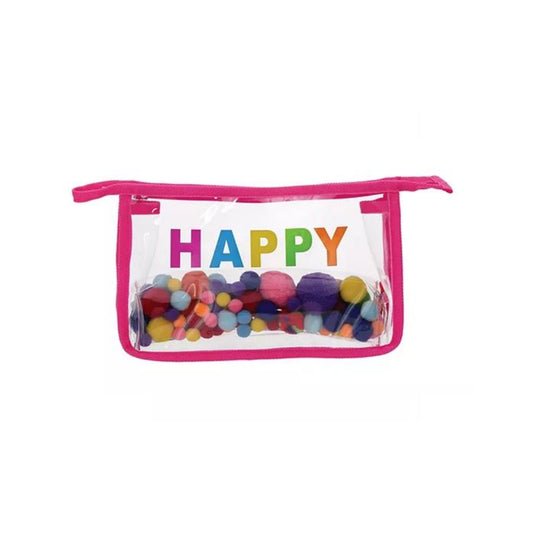 Cosmetic Bag Happy Clear