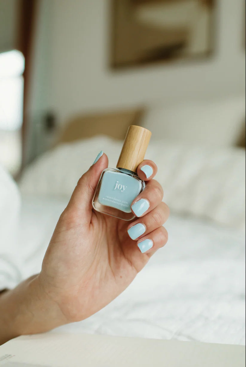 Joy - Nail Polish with Inspiring Reminder - Light Blue