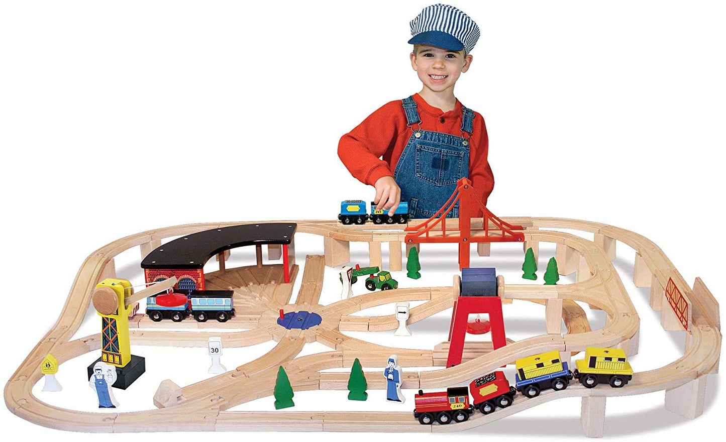 Wooden Train Set 132 Pc