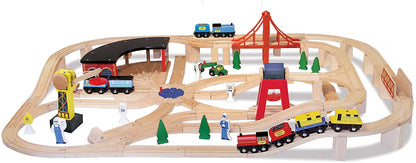 Wooden Train Set 132 Pc