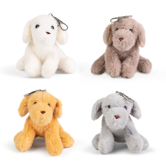 Little Living Nature Clips Puppy Stuffed Animals Keyrings