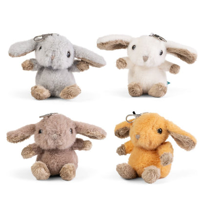 Little Living Nature Clips Rabbit Stuffed Animals Keyring