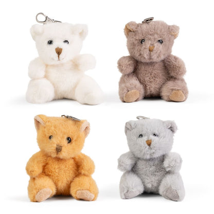 Little Living Nature Clips Teddy Stuffed Animals Keyrings