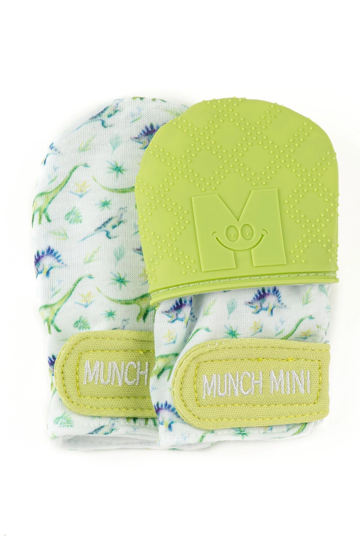 Munch Minis - Teething & Anti-scratch Mitts - Dinos