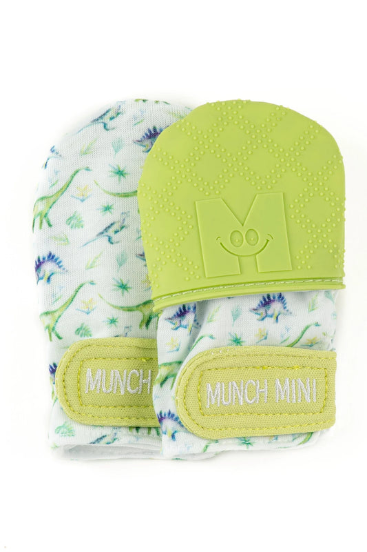 Munch Minis - Teething & Anti-scratch Mitts - Dinos