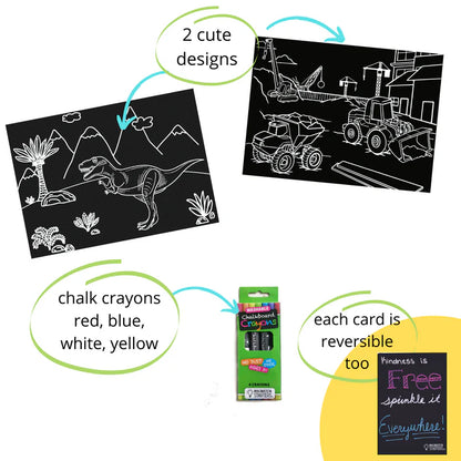 Reusable Coloring MiniMats Dino & Truck