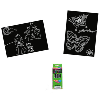 Reusable Coloring MiniMats Princess & Butterfly