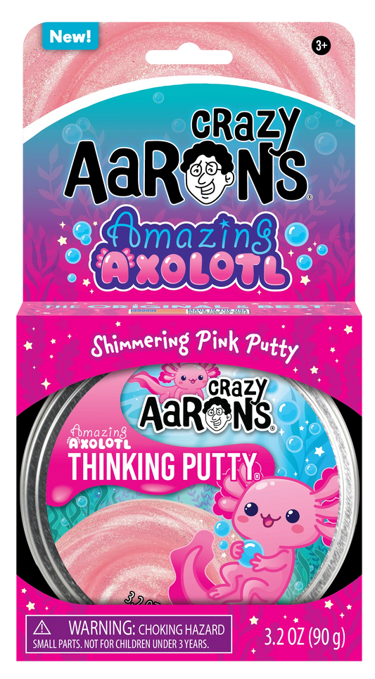 Amazing Axolotl - 4" Thinking Putty Tin