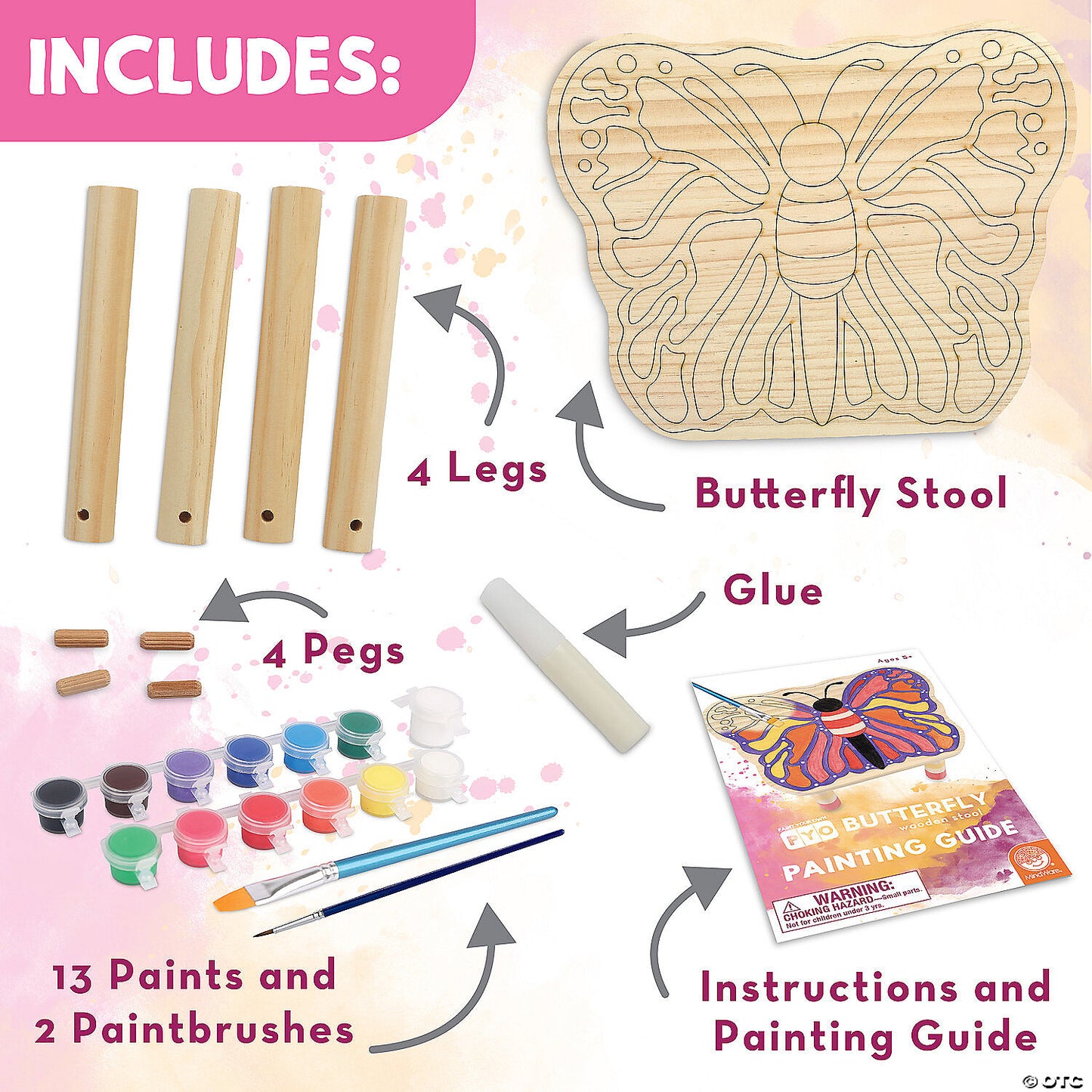 Paint Your Own Stool: Butterfly