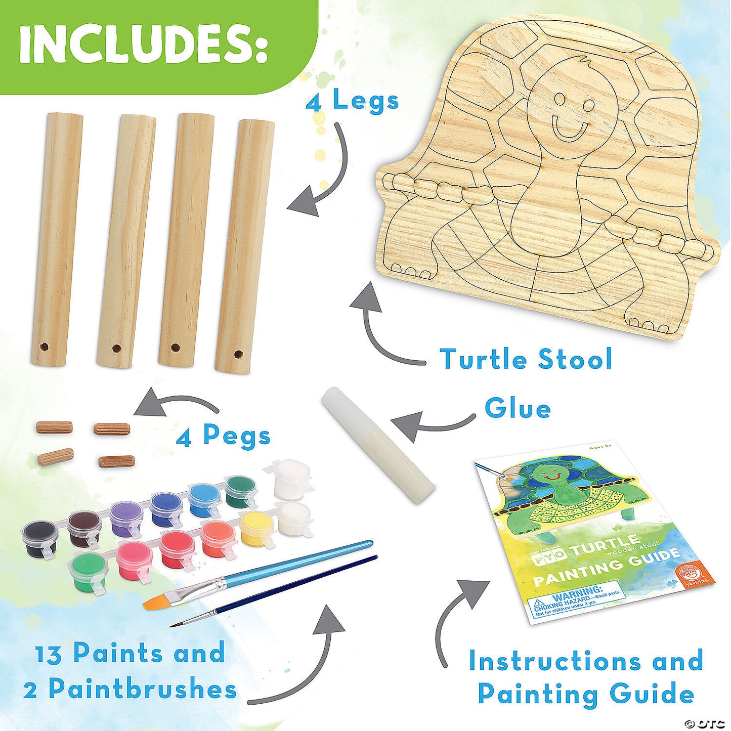 Paint Your Own Stool: Turtle