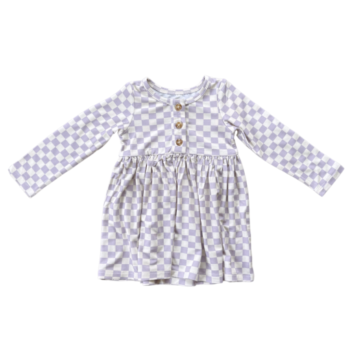 LONG SLEEVE HENLEY DRESS