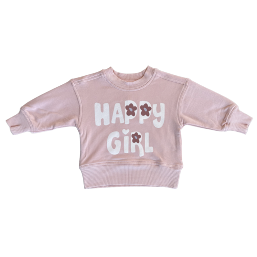 Happy Girl Boxy Sweatshirt