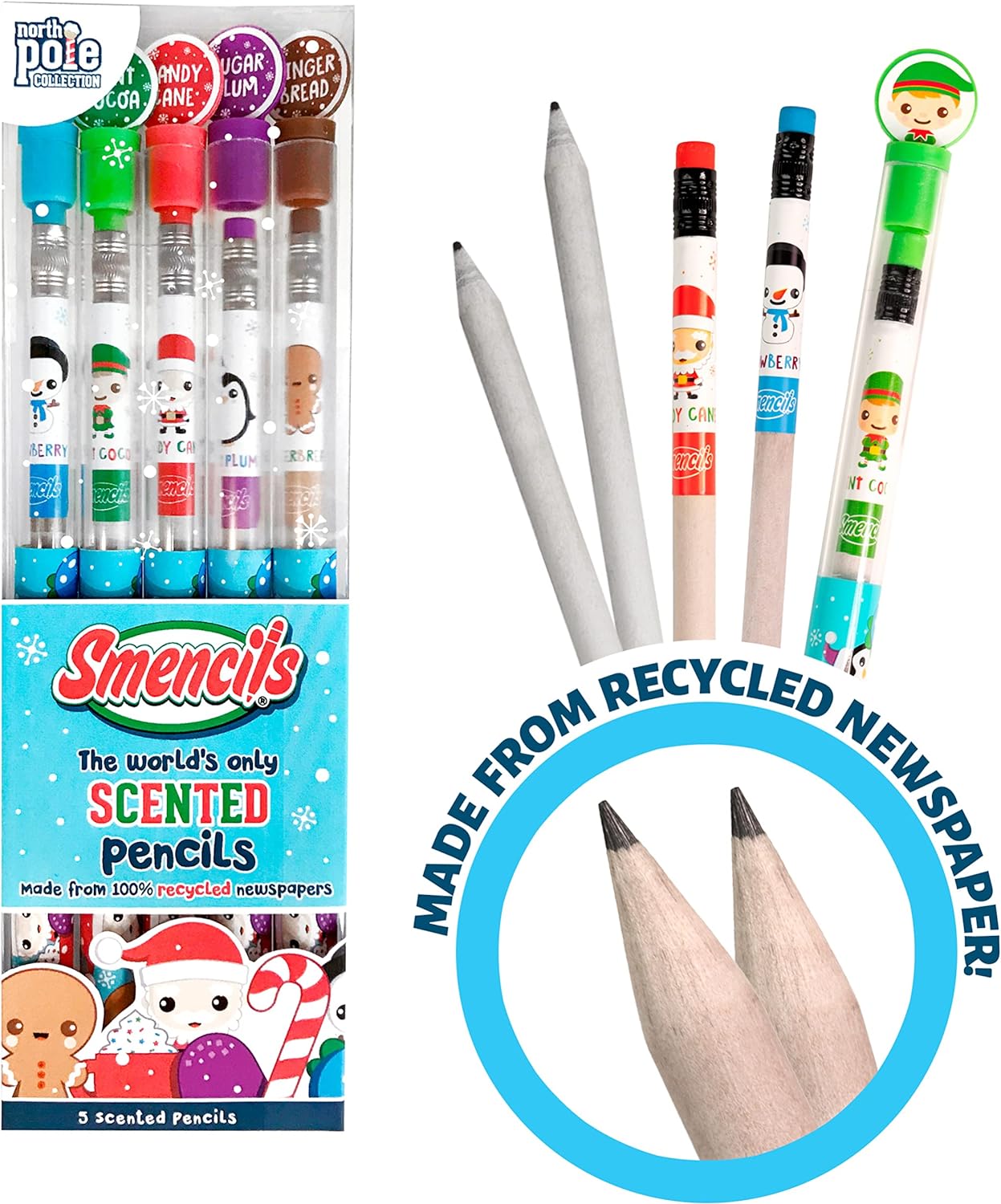 Smencils Xmas 5pk