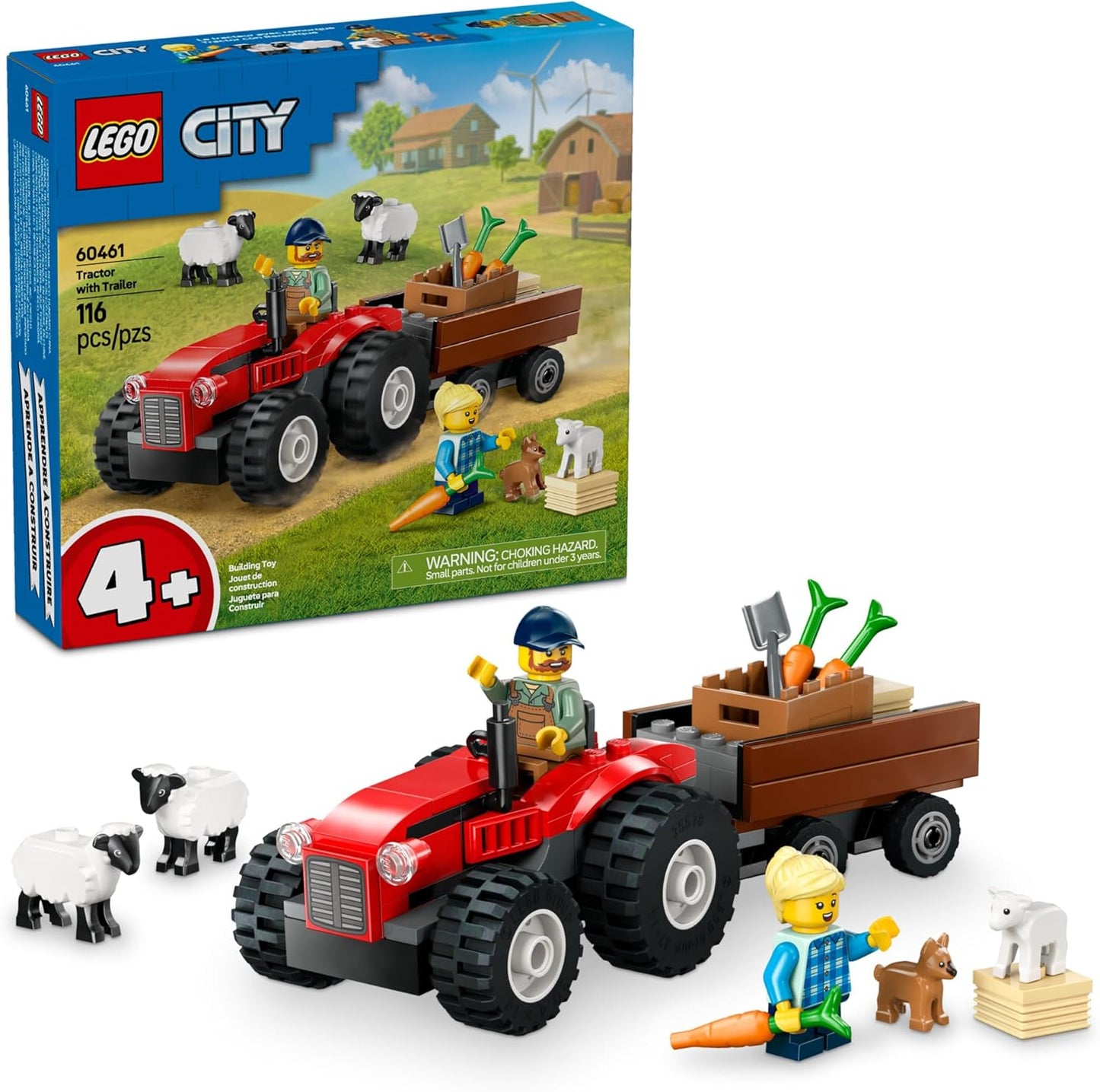 Red Farm Tractor Trailer