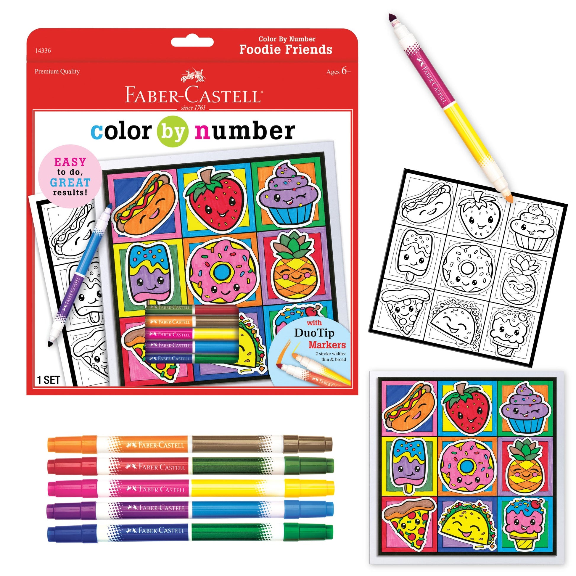 Color by Num Foodie Frien