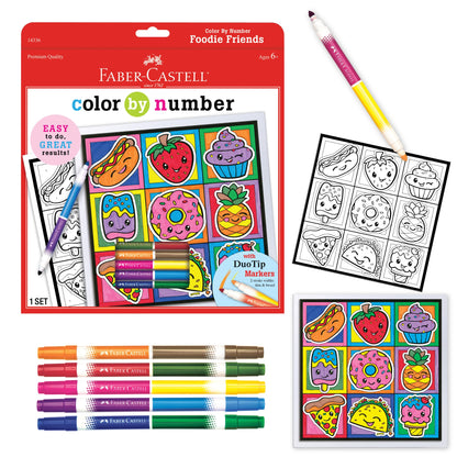 Color by Num Foodie Frien