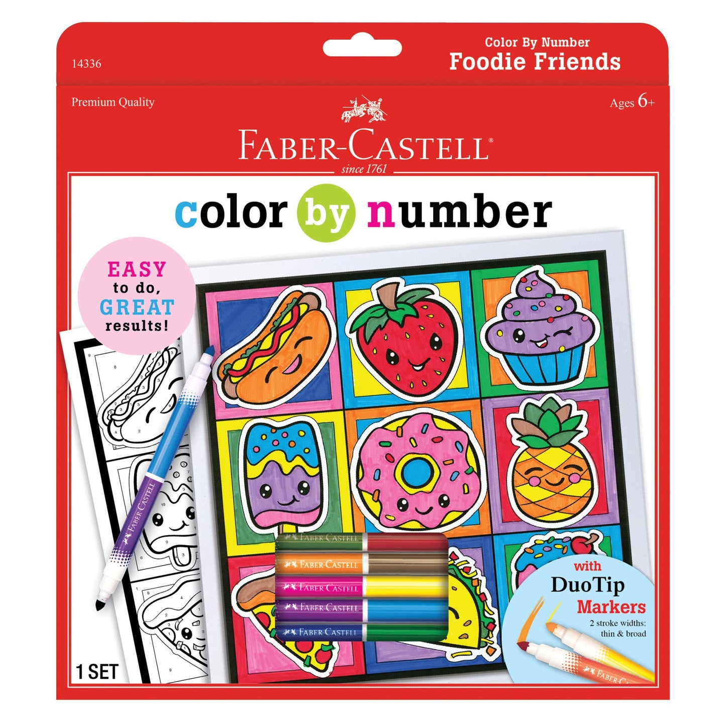 Color by Num Foodie Frien