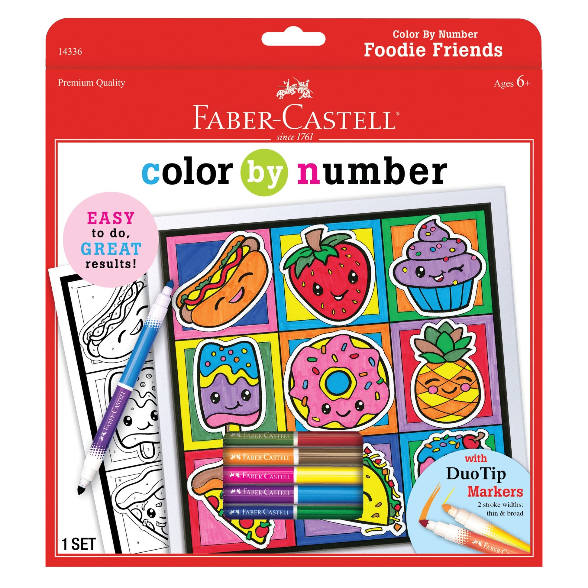 Color by Num Foodie Frien