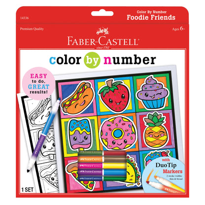 Color by Num Foodie Frien